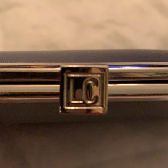 LC Gray Satin Evening Bag. - Picture 2 of 4